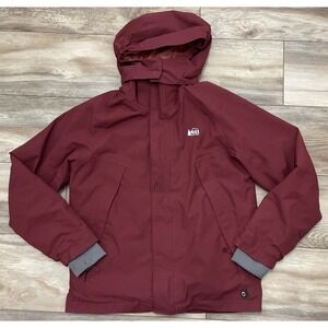 REI CO-OP Jacket Kids Sz L 14-16‎ Burgundy Timber Mountain Insulated Trail Camp